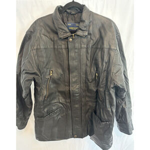 Gianni Velente Milano Black Genuine Leather Italian Jacket Men’s L